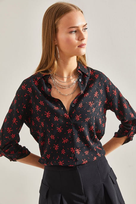 Blumen-Viskose-Shirt - Image 3