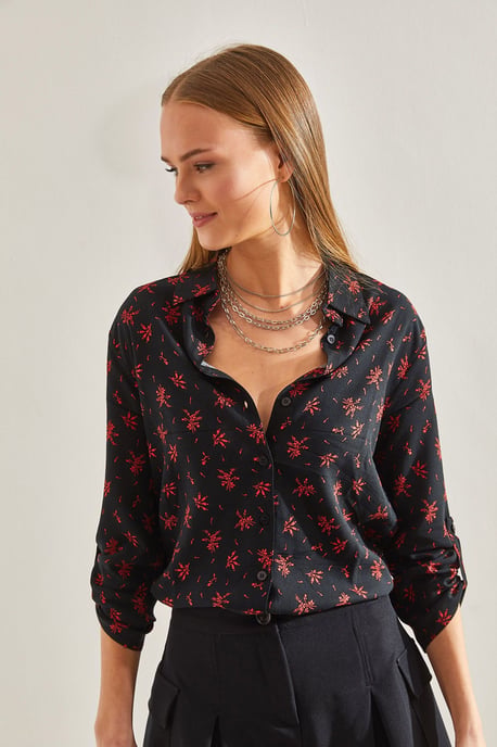 Blumen-Viskose-Shirt - Image 4