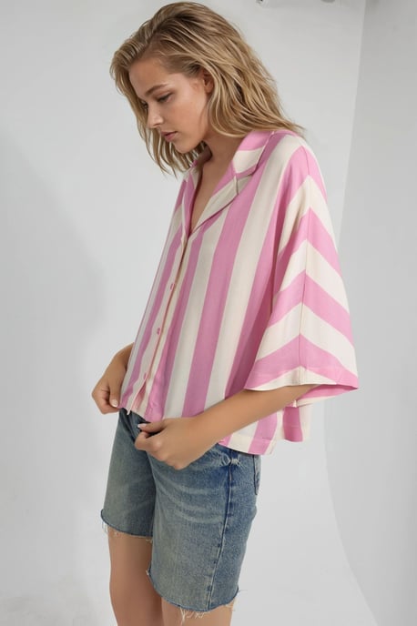Lässiges gestreiftes Button-Down-Hemd - Image 6