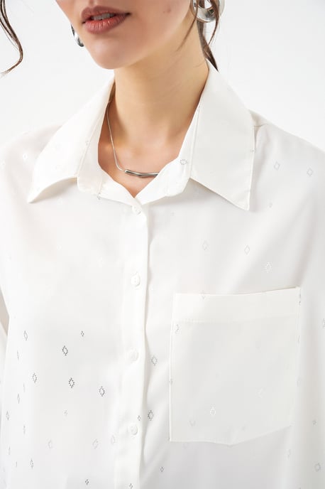 Übergroßes Langarmshirt mit Druck und Tasche - Image 4