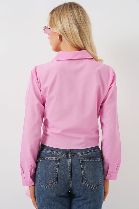 Crop-Shirt mit Schleifendetail - Image 6