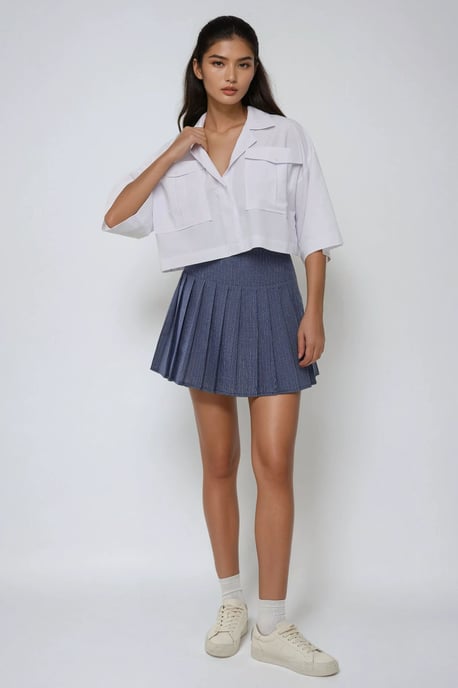 Crop-Shirt mit einer Taschenoptik - Image 3