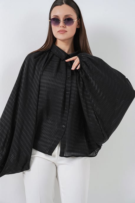 Übergroßes gestreiftes Button-Up Hemd - Image 2