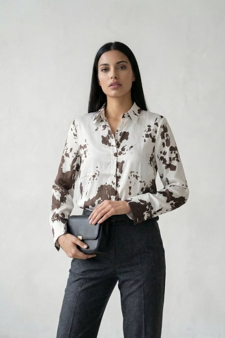 Abstrakt gemustertes Button-Up Hemd - Image 1