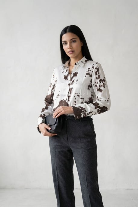 Abstrakt gemustertes Button-Up Hemd - Image 2