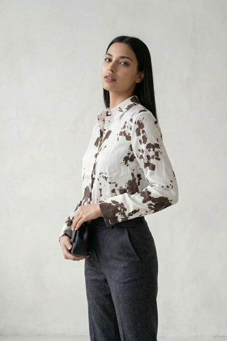 Abstrakt gemustertes Button-Up Hemd - Image 3