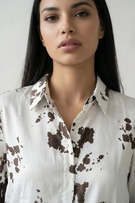 Abstrakt gemustertes Button-Up Hemd - Image 5