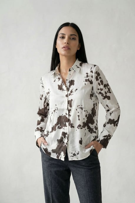 Abstrakt gemustertes Button-Up Hemd - Image 6
