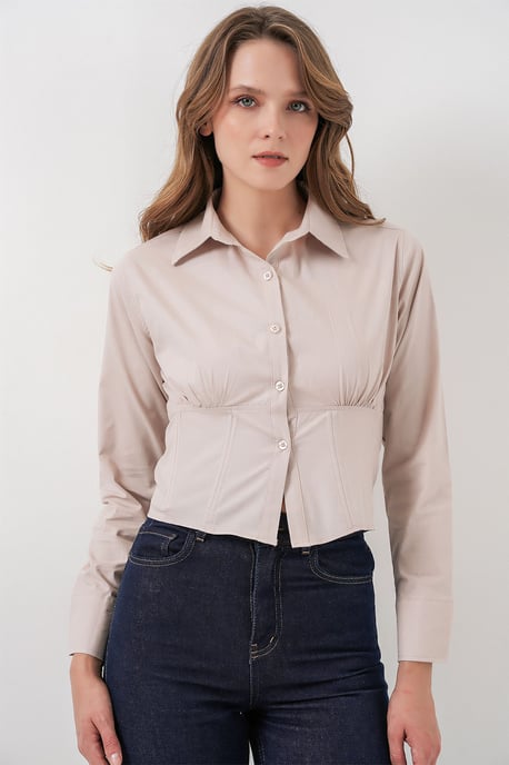 Tailliertes Popeline-Button-Up Kurzhemd - Image 2