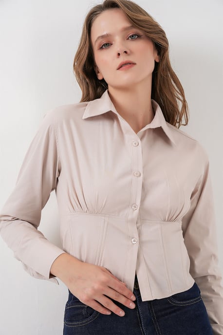 Tailliertes Popeline-Button-Up Kurzhemd - Image 3