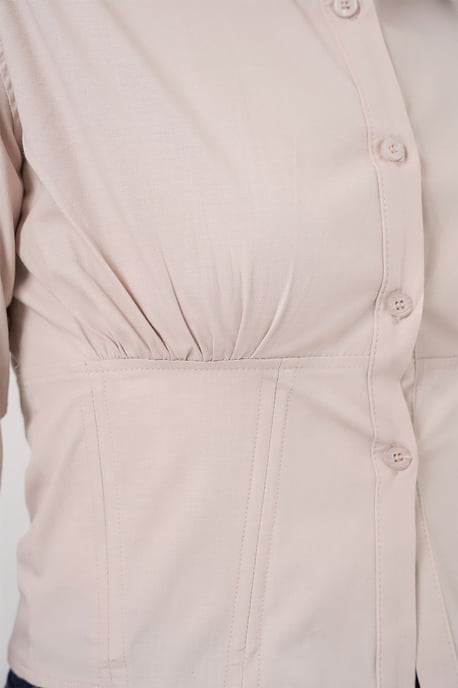 Tailliertes Popeline-Button-Up Kurzhemd - Image 4