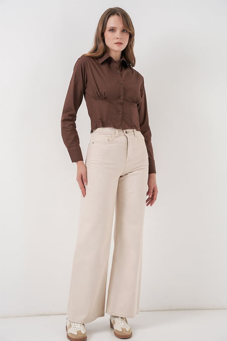 Tailliertes Popeline-Button-Up Kurzhemd - Image 2