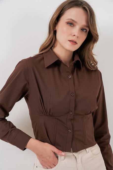 Tailliertes Popeline-Button-Up Kurzhemd - Image 3