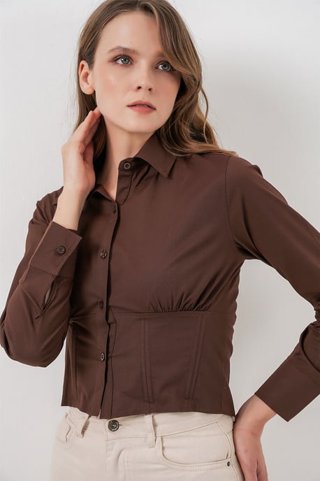 Tailliertes Popeline-Button-Up Kurzhemd - Image 4
