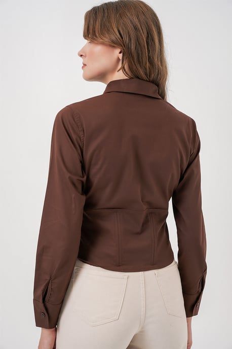 Tailliertes Popeline-Button-Up Kurzhemd - Image 6