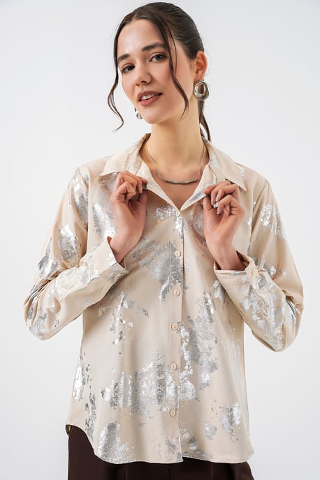 Übergroßes gestreiftes Button-Up Hemd - Image 4