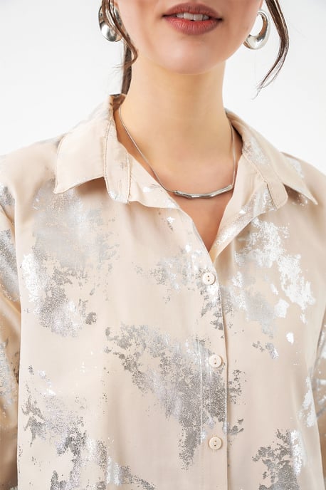 Übergroßes gestreiftes Button-Up Hemd - Image 5