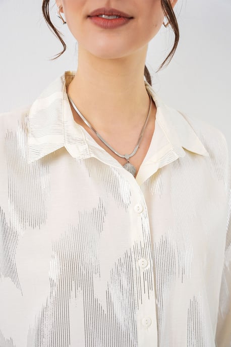Übergroßes gestreiftes Button-Up Hemd - Image 4