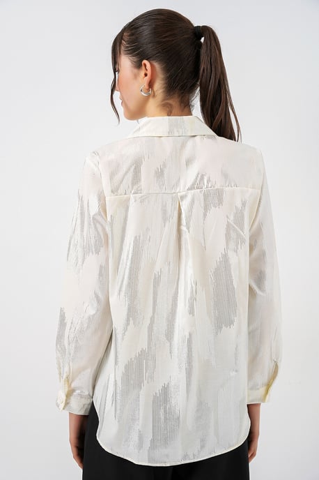 Übergroßes gestreiftes Button-Up Hemd - Image 5