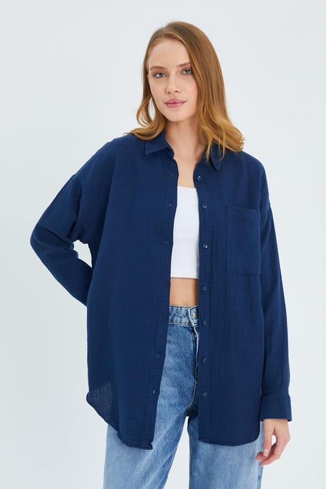 Oversize-Shirt mit Taschendetail - Image 3