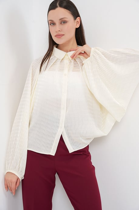 Übergroßes gestreiftes Button-Up Hemd - Image 1