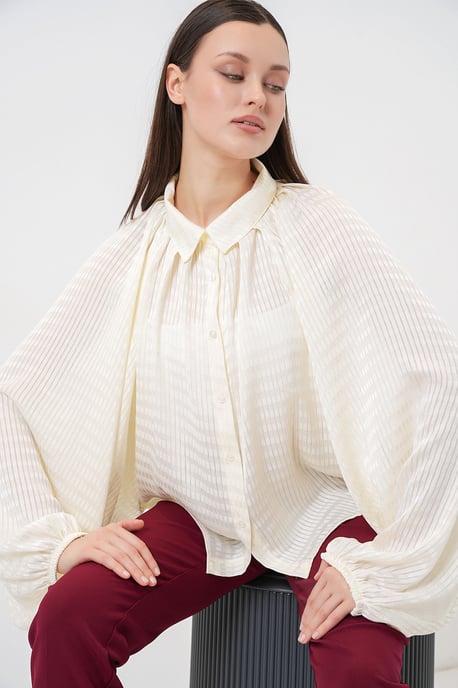 Übergroßes gestreiftes Button-Up Hemd - Image 2