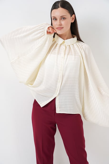 Übergroßes gestreiftes Button-Up Hemd - Image 4