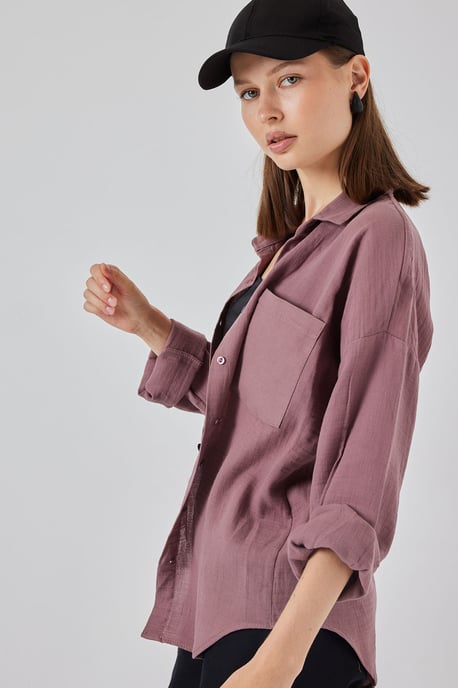 Oversized Hemd aus Leinenmischung mit TaschenDETAILS - Image 3