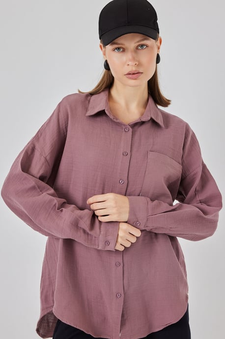 Oversized Hemd aus Leinenmischung mit TaschenDETAILS - Image 4