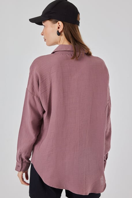 Oversized Hemd aus Leinenmischung mit TaschenDETAILS - Image 6