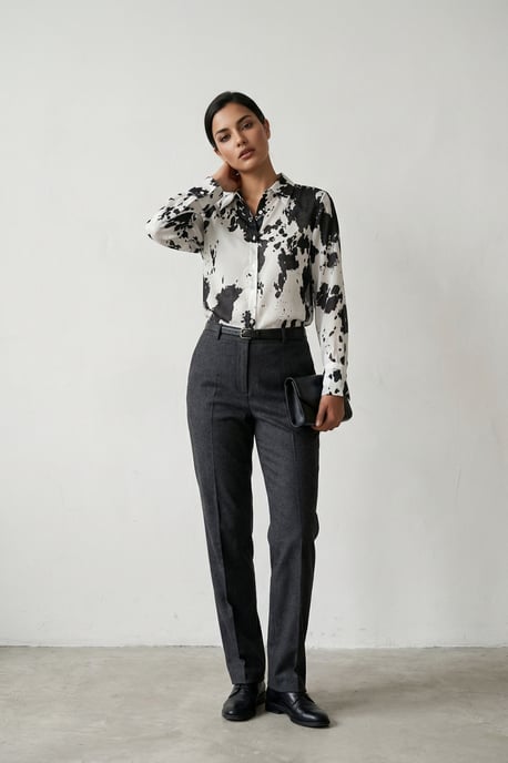 Abstrakte Print-Hemdbluse - Image 2
