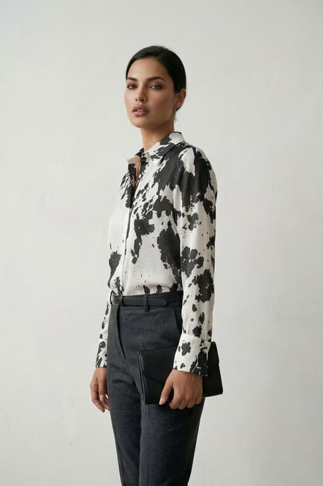 Abstrakte Print-Hemdbluse - Image 3