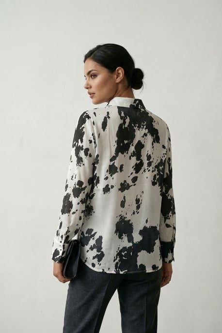 Abstrakte Print-Hemdbluse - Image 4