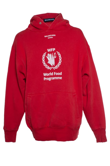 Balenciaga, Welt-Ernährungsprogramm Kapuzenpulli in Rot - Image 1