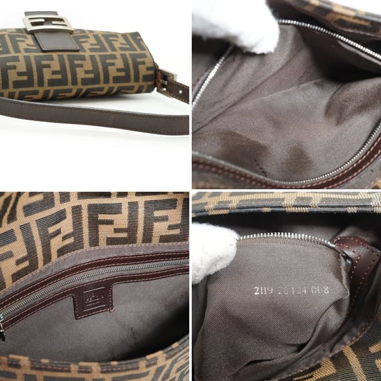 Fendi Stoff-Schultertasche Baguette - Image 5