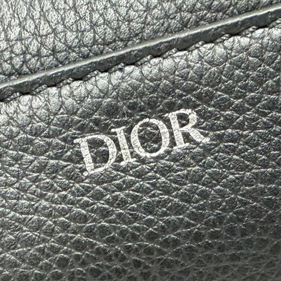 Dior Saddle Messenger Pouch aus schwarzem genarbtem Kalbsleder - Image 2
