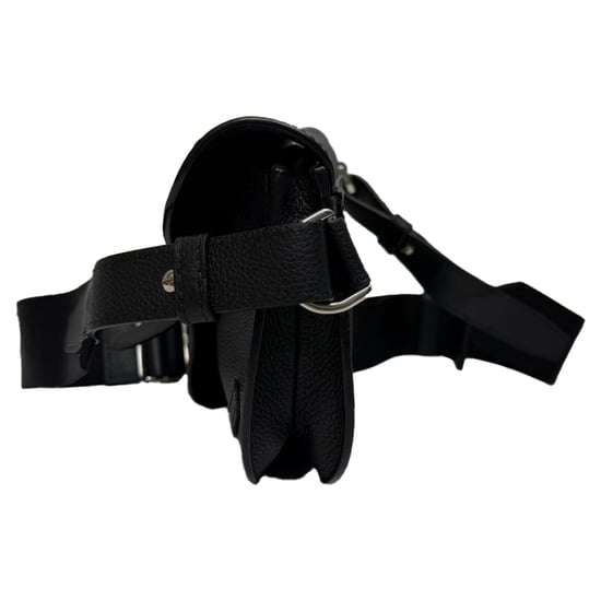 Dior Saddle Messenger Pouch aus schwarzem genarbtem Kalbsleder - Image 4