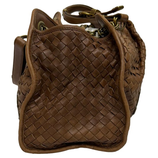 Bottega Veneta Intrecciato Umhängetasche aus braunem Leder - Image 2