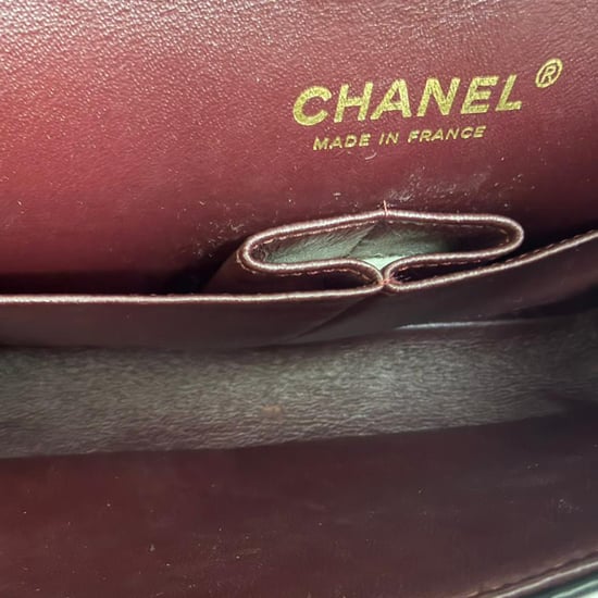 Chanel Medium Classic Double-Flap Schultertasche aus schwarzem Lammleder - Image 6