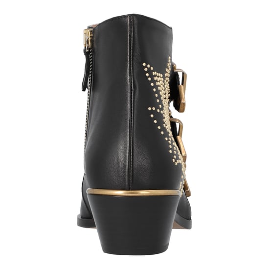 Chloé Damen-Stiefeletten „Susanna“ aus schwarzem Leder mit goldenen Nieten - Image 3