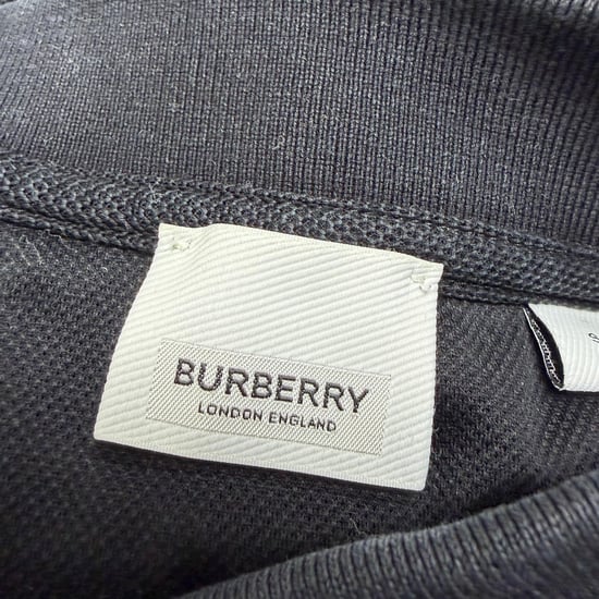 Burberry Luckland Logo-Print-Polo in schwarzer Baumwolle - Image 4
