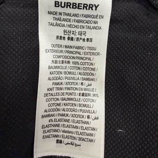 Burberry Luckland Logo-Print-Polo in schwarzer Baumwolle - Image 5