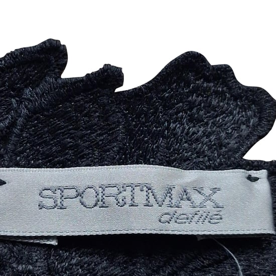 Sportmax Midikleid aus schwarzer Polyesterspitze - Image 3