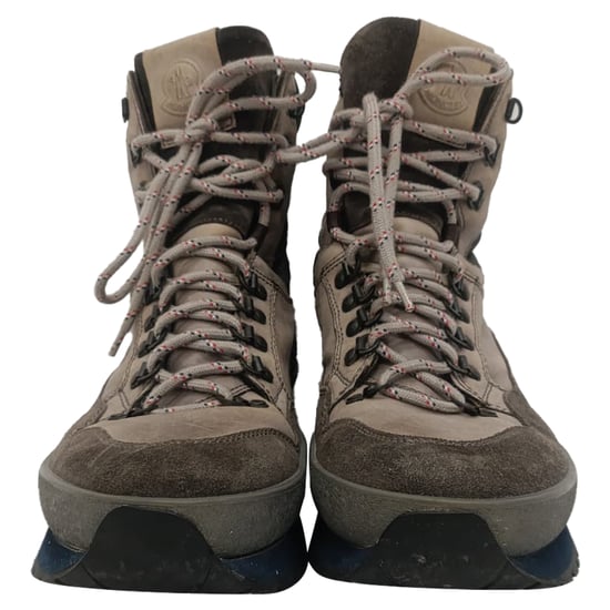 Moncler Schnür-Wanderschuhe aus braunem Leder und Wildleder - Image 2