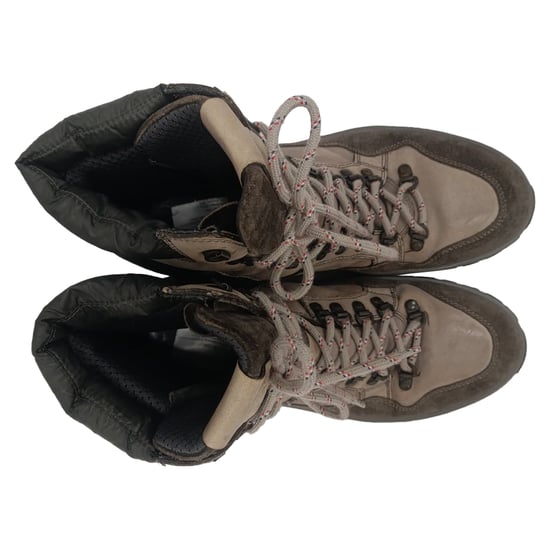 Moncler Schnür-Wanderschuhe aus braunem Leder und Wildleder - Image 5