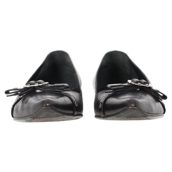 Dior Ballerinas mit spitzer Zehenpartie aus schwarzem Leder - Image 4