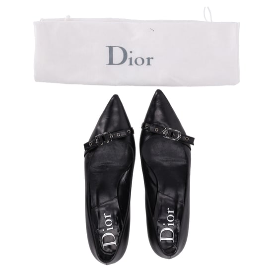 Dior Ballerinas mit spitzer Zehenpartie aus schwarzem Leder - Image 5