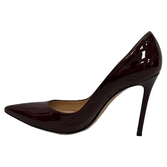 Gianvito Rossi Pumps mit spitzer Zehenpartie aus burgunderrotem Lackleder - Image 4