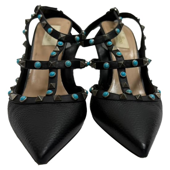 Valentino Garavani Rockstud Rolling Pumps in Schwarz - Image 3