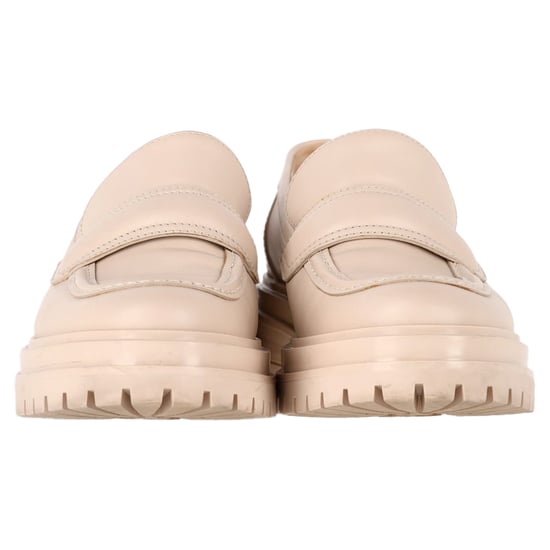 Gianvito Rossi Plateau-Loafer aus nudefarbenem Leder - Image 2